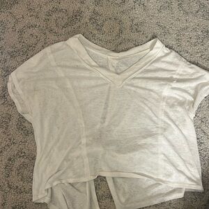 Women's White V-Neck Top